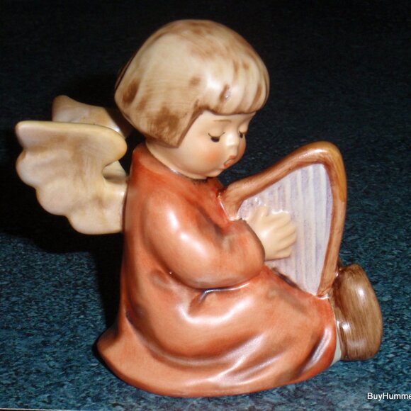"Song Of Praise" Goebel Hummel Figurine #454 Angel With Harp TMK6 - CUTE GIFT! - Picture 9 of 10